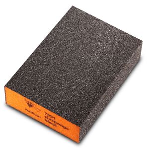 Esponja Abrasiva Pintura y Barniz - Medium Naranjo - 98x69x26 mm - Siasponge Block 7991