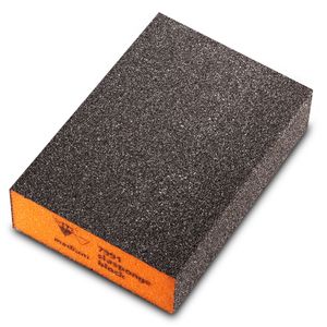 Esponja Abrasiva Pintura y Barniz - Medium Naranjo - 98x69x26 mm - Siasponge Block