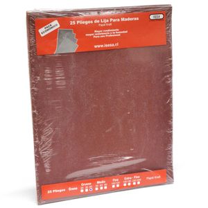 Lija Papel Kraft - Madera - (Pack 25) Grano 40 - Isesa