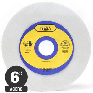 Piedra Esmeril Recta Oxido Aluminio Blanco 6x1/2" P60