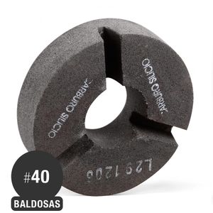 Piedra Circular Tres Segmentos P40 8x2x2" - Carburo de Silicio - Baldosas