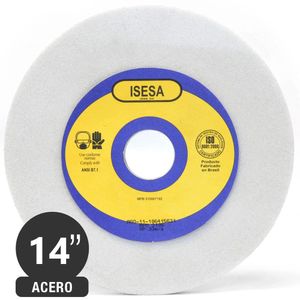 Piedra Esmeril Recta Oxido Aluminio Blanco 14x1-1/2" P46
