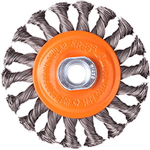 Grata Circular Acero Templazo Trenzado 4'' - Calibre 0.5 mm - Toma M14 - Hela