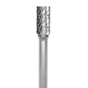 Lima Rotativa Cilindrica Plana 3/8" Toma 1/4" Doble Corte (5) Carb. Tung.