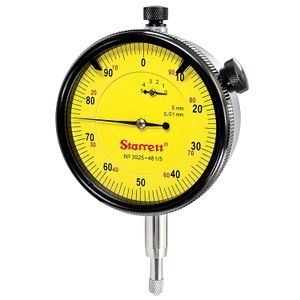 Reloj Comparador Análogo (5mm / 0.01mm) - Starrett - Serie 3025
