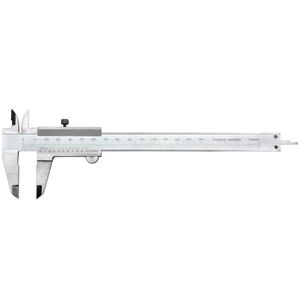Pie de Metro Análogo de Acero Inox. 150mm con graduación  0.05mm