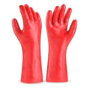 Guante PVC Rojo 18"