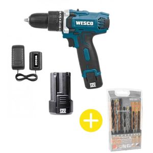 Kit Taladro Percutor 10mm 12V + Juego Brocas TM9
