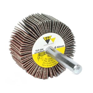 Rueda Traslapada 40 mm - Metal - Grano 60 - Vástago 6 mm - SialoX