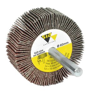 Rueda Traslapada 60 mm - Metal - Grano 120 - Vástago 6 mm - SialoX