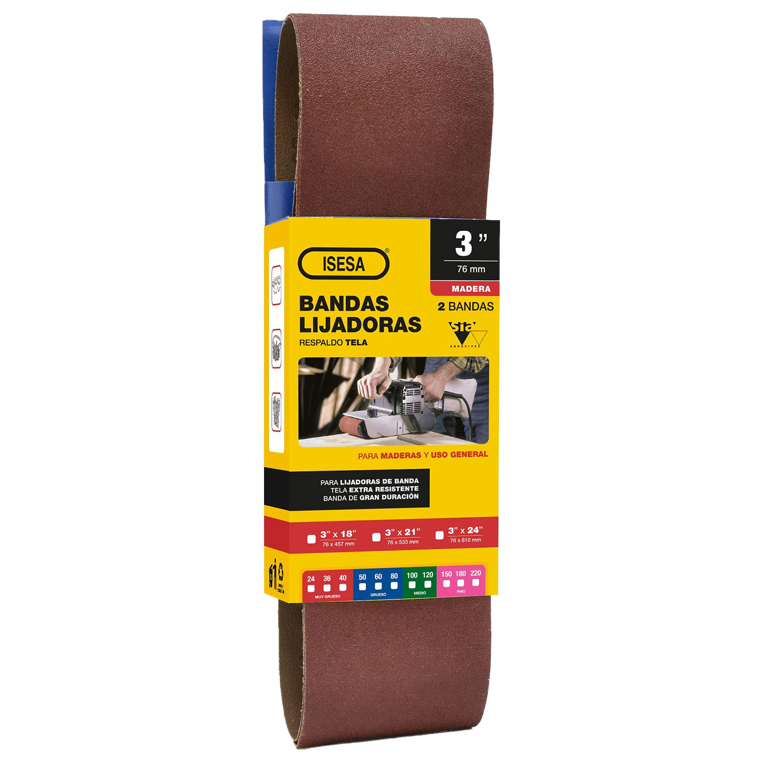 Pack 2 unid. Banda Lija Madera